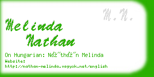 melinda nathan business card